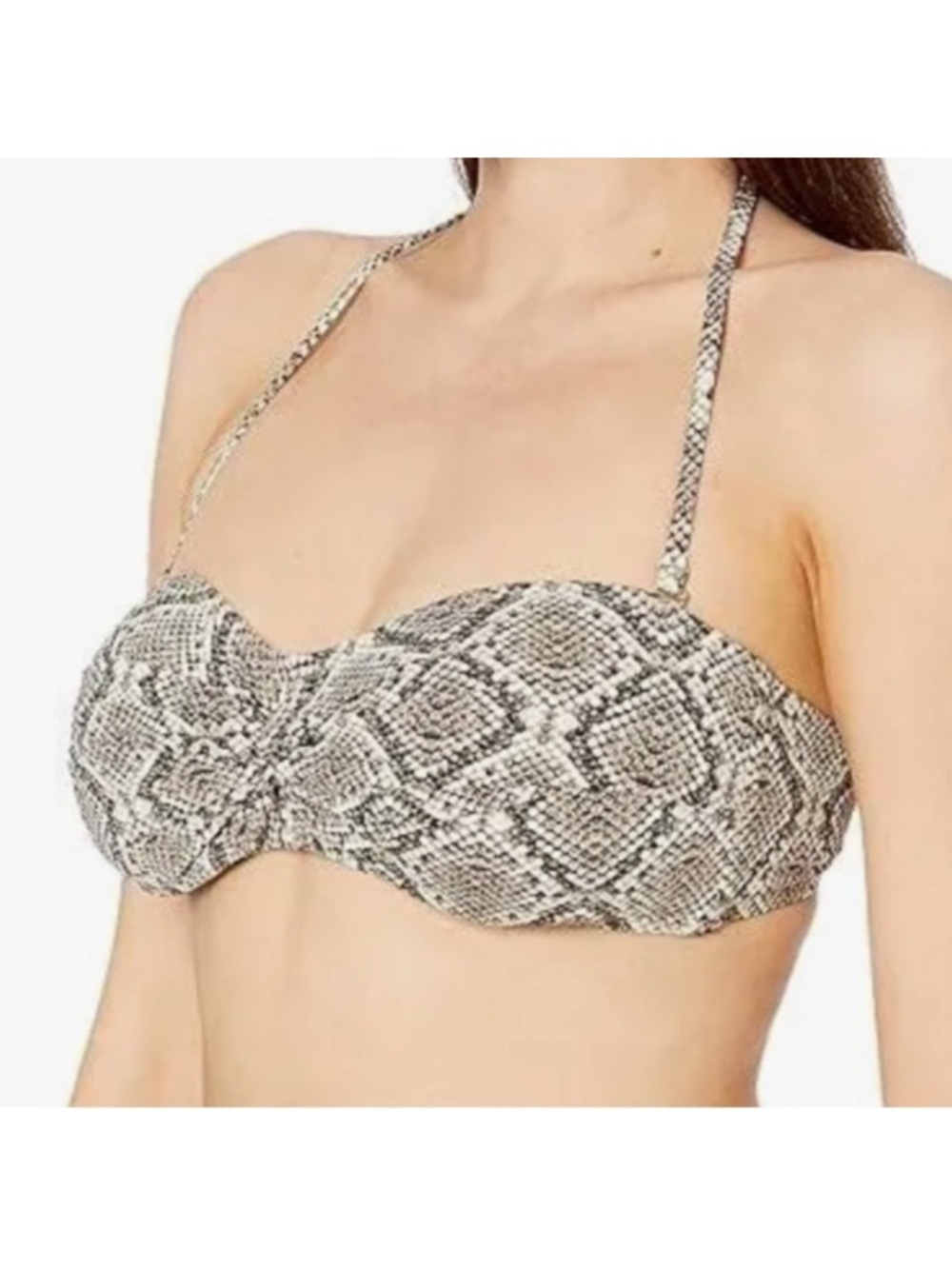 Tommy Bahama Desert Phython Print Pearl Twist Bandeau Bikini Top